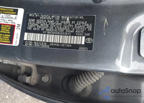 2011 Toyota Camry Se V6 from USA, damaged, VIN 4T1BK3EK5BU622812